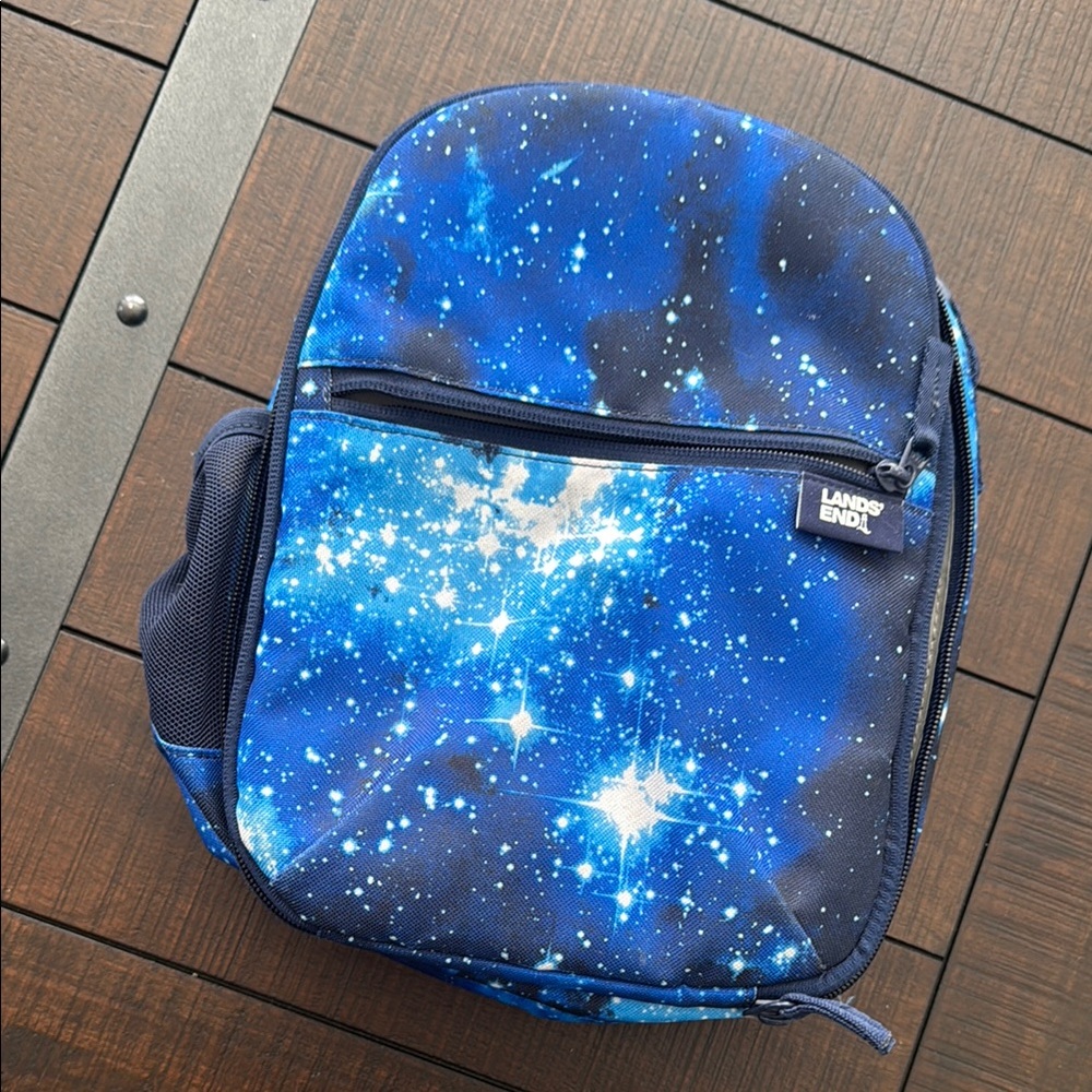 Lands' End Blue Galaxy Backpack